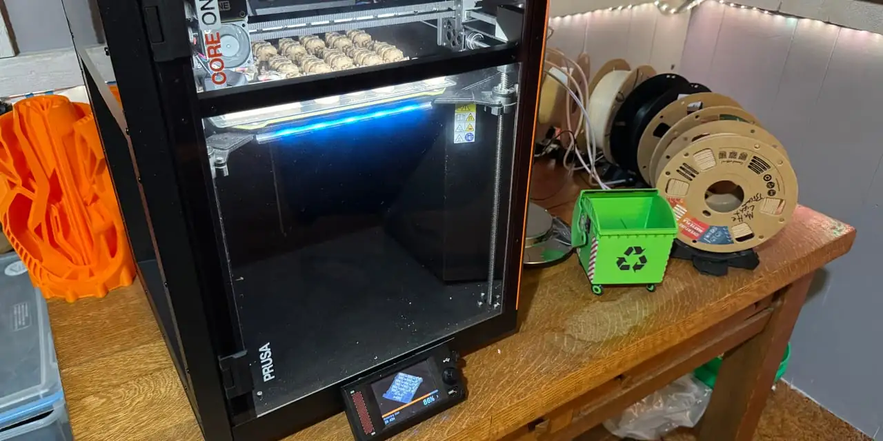 The workbench: Prusa printers and works in progress